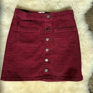 Girls children’s place corduroy skirt, burgundy, size 8